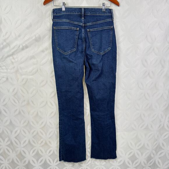 Gap High Rise Kick Flare Jeans Tall Dark Washed Size 6 - Picture 6 of 9